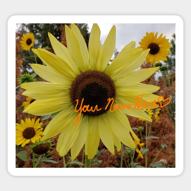 Sunflowers Customizable Sticker by DancingCreek